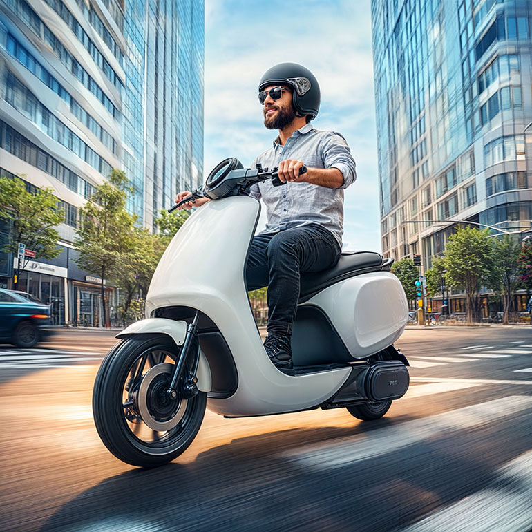 Las scooter son perfectas para una conducción urbana.